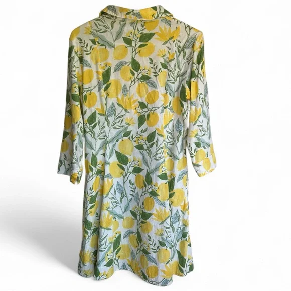 Martha Stewart Collection Lemon Print Dress Sz Small - Picture 3 of 7